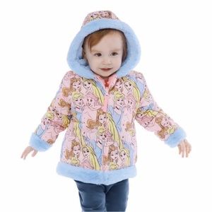 REVERSIBLE DISNEY PRINCESS PINK BLUE REVERSIBLE JACKET SIZE 5 NWT
